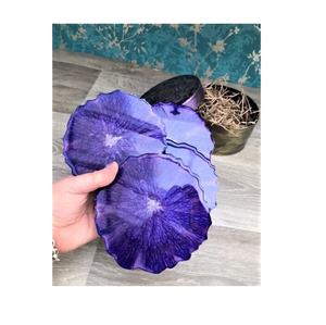 Dessous de verre en résine Sous-verres sûrs pour les articles de fête pour les restaurants Sous-verres en verre pour la meilleure forme de conception de fleur - Product Image 1