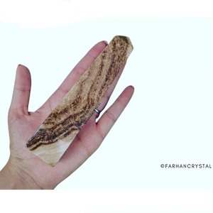 คริสตัลรูปเสาหินอารากอไนต์แบบดัดสีน้ำตาลทำมือฮวงจุ้ยคริสตัลช็อคโกแลตแคลไซต์ขายส่ง - Product Image 5