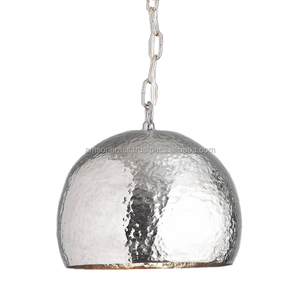 Classic Celling <b>Lamp</b> Shade Iron <b>Silver</b> Pendant <b>Lamp</b> <b>Silver</b> Plated Hammered Pendant <b>Lamp</b> for Wedding Decoration - Product Image 1