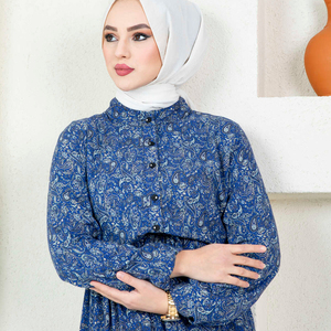 Robe de sécurité à motif de châle, vêtements islamiques, tenue turque modeste, Abaya tunique Hijab, mode - Product Image 1