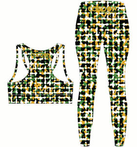 Conjunto Deportivo de 2 Piezas para Mujer, para Yoga y Gimnasio, Elástico en Cuatro Direcciones, Transpirable, de Secado Rápido, Anti-UV, Spandex/Poliéster, Sujetador Deportivo, Cintura Alta, Estilo Ciclista - Product Image 5