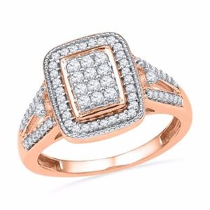 Women's 3/4 Carat Real Round Natural Diamond <b>Studded</b> Ring Best Anniversary Gift Product Category - Product Image 1