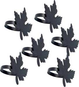 Ksn ที่ใส่แหวนผ้าเช็ดปากรูปใบไม้สำหรับงานแต่งงานทำจากสแตนเลสทนทานไม้หวายแก้วทองเหลืองพลาสติกอลูมิเนียมหนัง - Product Image 3