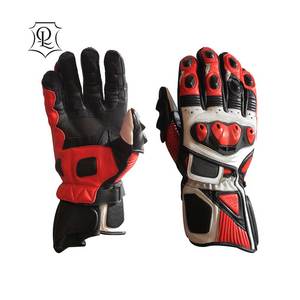 Guantes de carreras de verano de alta calidad, transpirables, dedo completo con estilo de medio dedo, hechos de cuero para motocicleta, Motocross - Product Image 3