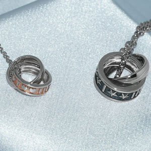 Collar con Colgante de Plata de Ley 925 Chapado en Oro Rosa, Estilo Romántico para Compromiso o Boda, para Mujer - Product Image 2