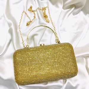 Handmade Designer Craftstages International Evening <b>Clutch</b> Bag Elegant Elephant Embroidery Bridal Design for Special Occasions - Product Image 1