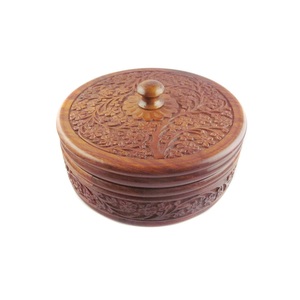 Cuenco de madera de primera calidad para la cocina, cazuela de Chapati hecha a mano, contenedor de Chapati clásico y elegante, venta al por mayor - Product Image 1