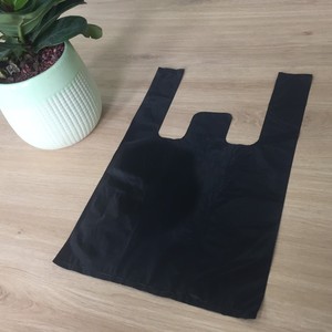 Bolsa de basura de plástico negra, bolsa de plástico para camisetas - Product Image 3