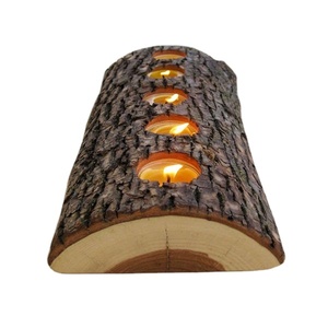 Candelabro de madera hecho a mano, soporte de madera para decoración del hogar, redondo, simple, venta - Product Image 1