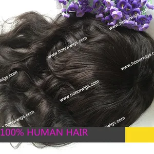 HT317-2 natural black #1b cusotm women's toupee body wave BW 100% human Indian remy hair can add clipswithin 7x9inch swiss lace