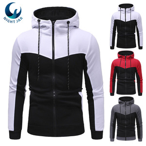 Sweat à capuche personnalisé de haute qualité pour homme, avec poche, noir et blanc, impression de logo OEM, coton et polyester, prix d'usine en gros - Product Image 2