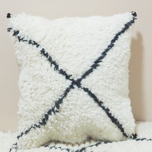 Funda de cojín con hojas bordadas para decoración de boda tejida a mano, Cojín cuadrado estilo bohemio de lana de algodón 100% al por mayor - Product Image 2