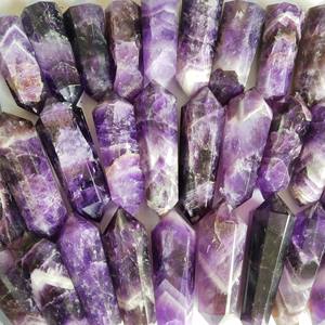 Collier d'améthyste vert en argent sterling, bijoux en cristal à double points, pendule serpentine, collier en pierre - Product Image 5