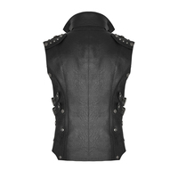 Gilet en cuir col en V pour homme, décontracté, moto, nouvelle mode été