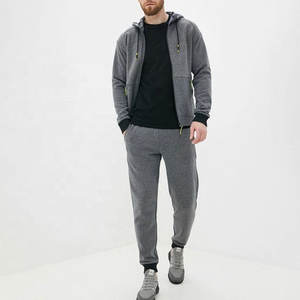 Mens Tracksuit with Zipper <b>Pockets</b> Full <b>Zip</b> <b>Hoodie</b> Sweatsuit 2 Pieces Athletic Sweatsuits for Men Long Sleeve 2 Piece Tracksuit - Product Image 1