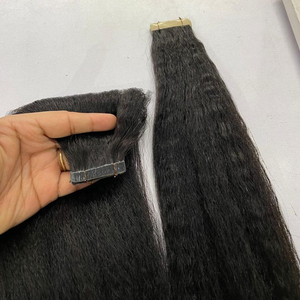 Cinta de pelo rizado liso, extensiones de cabello humano indio, 100% virgen - Product Image 1