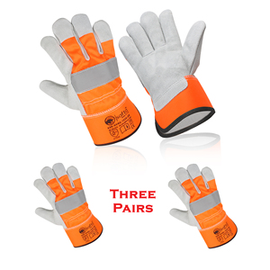Gants de travail haute visibilité EN388 EN420 avec logo personnalisé, robustes, pour mécaniciens, constructeurs, soudeurs, protection de sécurité - Product Image 2