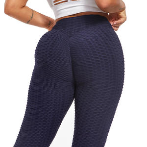 Pantalones de Yoga de cintura alta para mujer, ropa deportiva para correr, entrenamiento, gimnasio, Fitness, levantamiento de glúteos, sin costuras, con logotipo personalizado, estilo OEM - Product Image 3