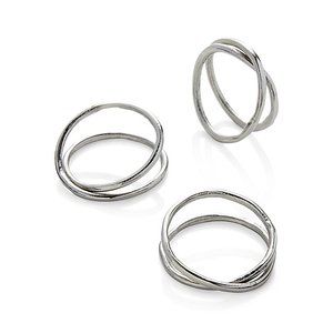 Anillo de plata doble, servilleta - Product Image 1