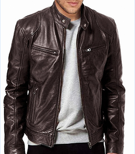 Veste en cuir noir pour homme, design personnalisé, qualité authentique, tendance, nouvelle arrivée - Product Image 2