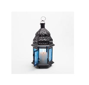 New Handmade Moroccan Hanging Lantern <b>Blue</b> Embossed Glass Home Christmas Decoration Other <b>Candle</b> Holders & Lanterns - Product Image 1