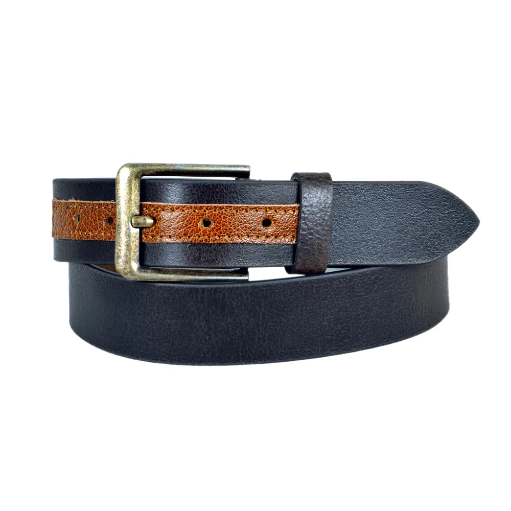 Personalized Mens Brown Leather Belts With Customized Buckles