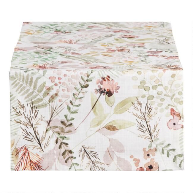 Высококачественная хлопчатобумажная тканевая настольная дорожка с цифровым принтом на заказ для украшения дома