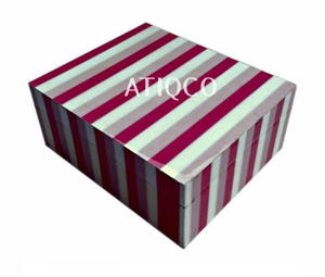 Joyero de madera, caja de almacenamiento multicolor, hermosa caja de dulces moderna, organizador de mesa, decoración de interiores - Product Image 2