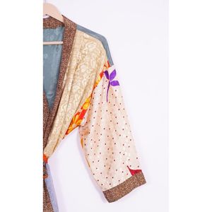 Kimono Vintage para Mujer, Bata de Seda, Vestido Largo para Playa con Características de Ropa de Dormir, Túnica India, Transpirable para Verano, Primavera y Otoño - Product Image 5