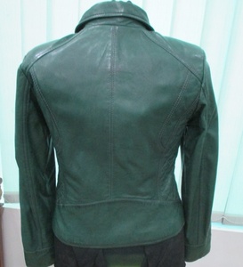 Blouson en cuir Pu souple, tendance, personnalisé, avec col rabattu, pour femmes, vente en gros, - Product Image 2