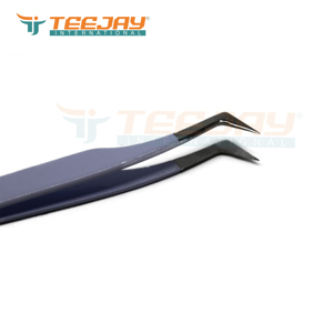 Pinzas para Pestañas TEEJAY ELT-330 de Acero Inoxidable, Punta Suave, 12.5 cm de Longitud, Agarre Perfecto, Color y Logotipo Personalizables, Pedidos de Muestra OEM - Product Image 2
