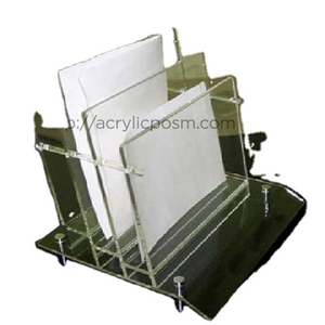ot Sale <b>Acrylic</b> Clear Desk Organizer Desktop Book Holder Clear Office File Organizer - Product Image 3