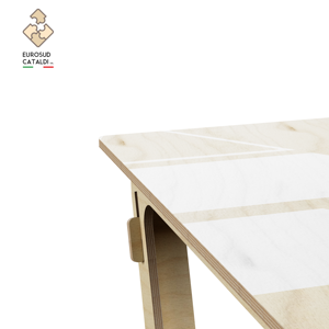 Grande tavolo in legno italiano per soggiorno e ufficio design di WLLALLA made in italy. Betulla 12mm - Product Image 2