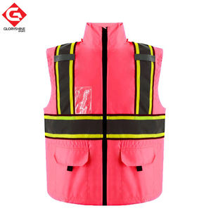 Chaleco DE SEGURIDAD reflectante de alta visibilidad con tiras reflectantes Chaleco de trabajo de construcción al aire libre Chaleco de trabajo de seguridad de calidad estándar - Product Image 4