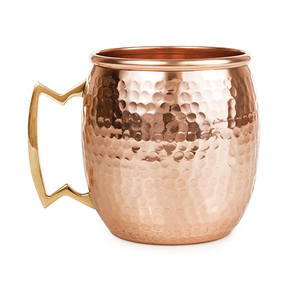 Tazas de Cerveza de Cobre Martillado con Asa de Latón, Diseño de Tendencia, Vajilla Ecológica para Bar, Taza Moscow Mule, Precio de Exportación - Product Image 1