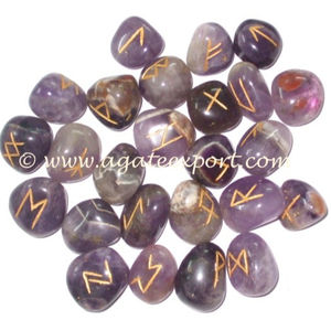Juego de Runas de amatista de cristal curativo natural de la mejor calidad Juego de runas al por mayor Comprar en AGATE EXPORT - Product Image 1