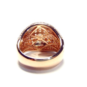 Bague de Fiançailles et de Mariage en Or Rose Massif 18 carats avec Diamants SI 1~2, Style Vintage Moderne de Créateur, Sertissage Pavé, Idéale pour Cadeau de Fête - Product Image 3