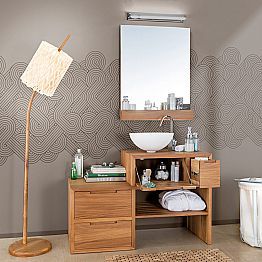 Meuble de salle de bain d'angle moderne sur mesure, dernière conception, prix de gros, orienté export, fabriqué en Indonésie - Product Image 4