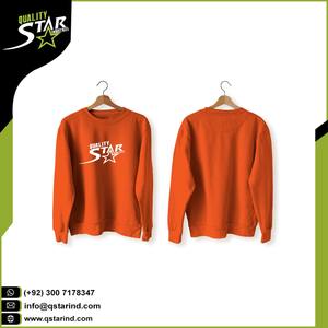 Sudadera con cuello redondo personalizada, jersey de poliéster de alta calidad/forro polar de algodón suave sólido para invierno, nuevo diseño teñido liso de alta tecnología - Product Image 3