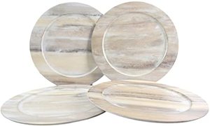 Ronde Mangue De Service En Bois Naturel Plateau - Product Image 3