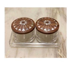 Serpillière en bois d'acacia arabe, couvercle à incrustation, boîte en acrylique, décor indien, artisanat couvercle en bois, boîte cadeau, boîtes de luxe, art artisanal, vente en gros - Product Image 3