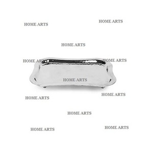 Hammered Stainless Steel Dessert Tray Superior Quality Customized Size And Shape <b>Chocolates</b> Tray At Low Price - Product Image 4