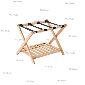 ชั้นเก็บสัมภาระสีทองไม้ดีไซน์คลาสสิกพร้อมชั้นวางรองเท้า - Product Image 6