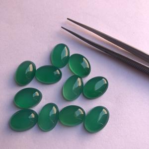 10mm 12mm 14mm naturel vert Onyx pierre lisse ovale Flatback lâche calibré Cabochon fabricant en ligne Alibaba régulier 2025 - Product Image 2