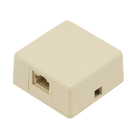 Prise murale modulaire RJ45 ABS blanche/ivoire, certifiée RoHS, pour équipement de télécommunication et conversion de données