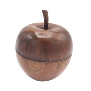 Natreed ชุดชามไม้สักเกรดอาหารเป็นมิตรกับสิ่งแวดล้อมของตกแต่งบ้านที่ได้รับการรับรอง Bsci สไตล์รักแกะสลักด้วยมือ - Product Image 1