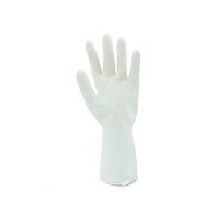 Offre StockLot : Gants en caoutchouc blanc latex doublés coton, 17 mil d'épaisseur, bonne élasticité, lavables, réutilisables, protection des mains