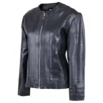 Bomber Leather Jacket with Hood - 100% Real Lambskin Hand Waxed Leather - Removable Hood