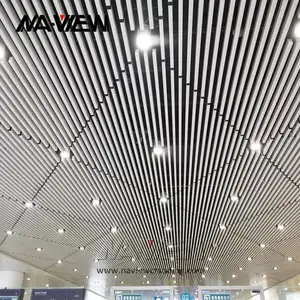 Suspended Outdoor/indoor Acoustic Ceiling Baffles Panel Modern Aluminum Alloy Strip Metal Ceilings 10 Days for a 20 GP Container