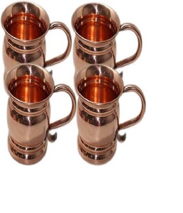 Tazas de té y cerveza de diseño elegante, elaboradas en cobre, conjunto ideal para regalo para Diwali Festival, Navidad, fabricante indio - Product Image 1